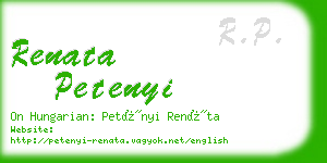 renata petenyi business card